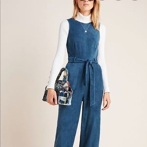 ✨Anthropologie Suede Jumpsuit